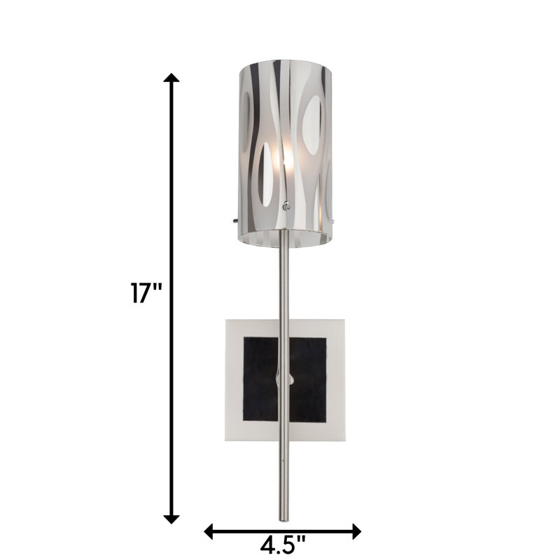 Chroman Empire 1-Light Wall Sconce - Chrome, Chrome