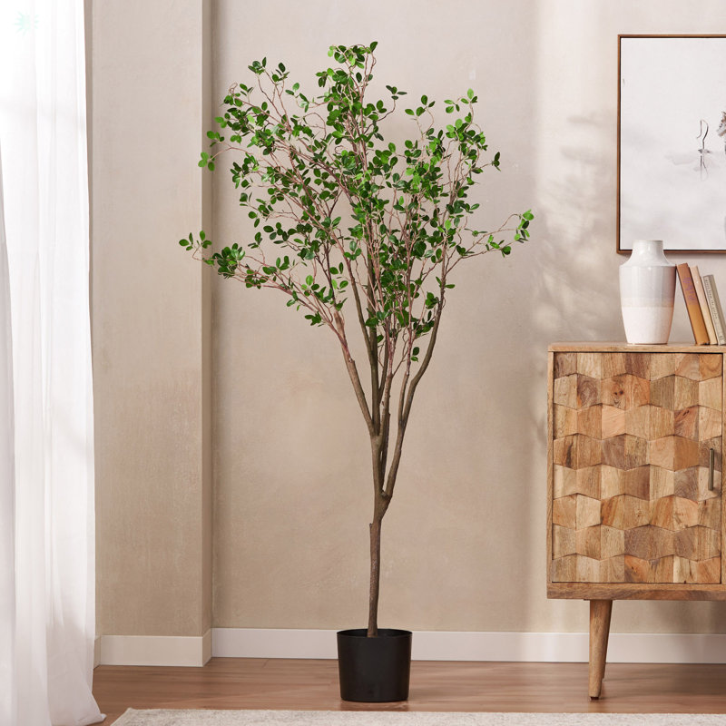 Artificial Milan Leaf Bonsai, 70.78" H x 39.38" W x 26.78" D