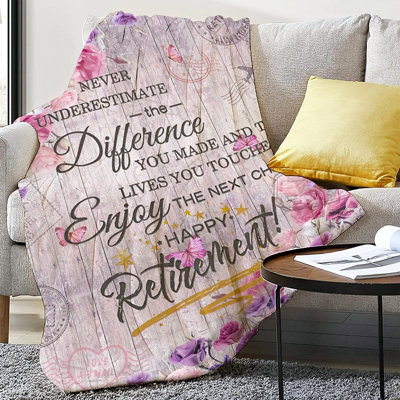 Cadeaux de retraite pour les femmes 2026, couverture Happy Retirement pour les enseignantes d'infirmières, cadeaux d'adieu pour les collègues boss, couvertures à la retraite amusantes 30 po x 40 po