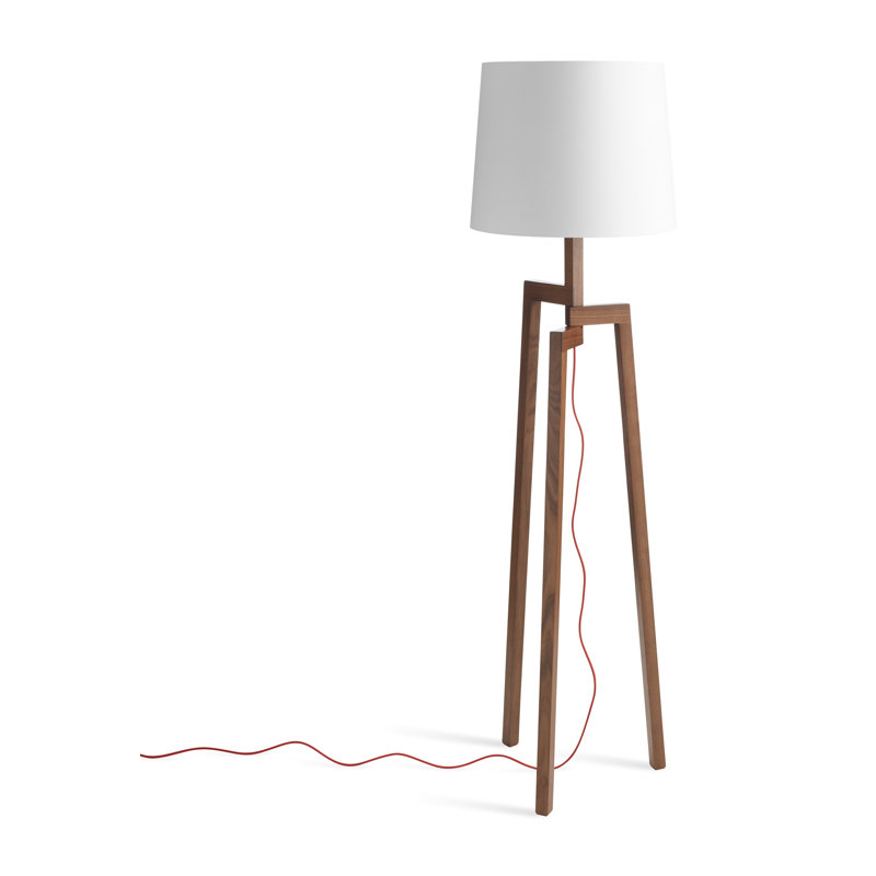 Stilt Tripod Floor Lamp, White, Walnut