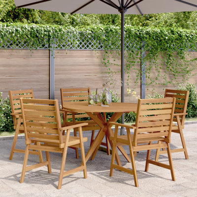 Solid Wood Patio Dining Set Table,