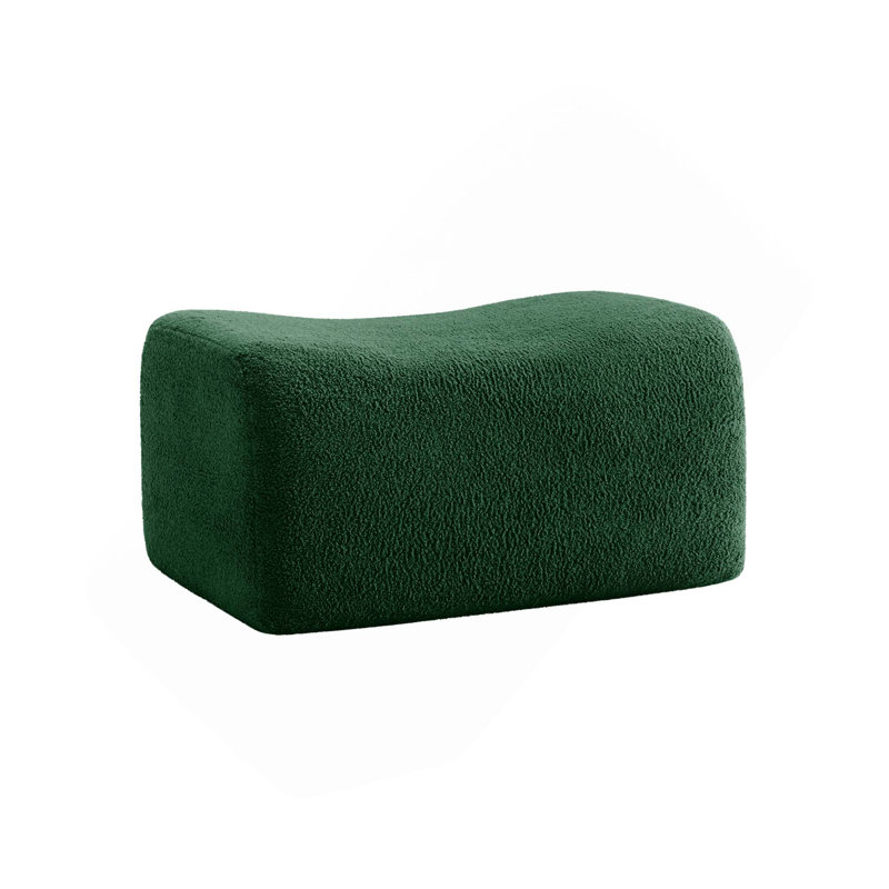 Repose-pieds courbé en tissu lisse avec base antidérapante, Green