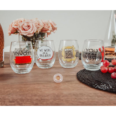 Farwa 21oz. Stemless Wine Glass Set