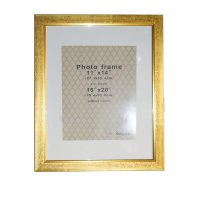 Marshburn Gold Beveled Picture Frame with Mat