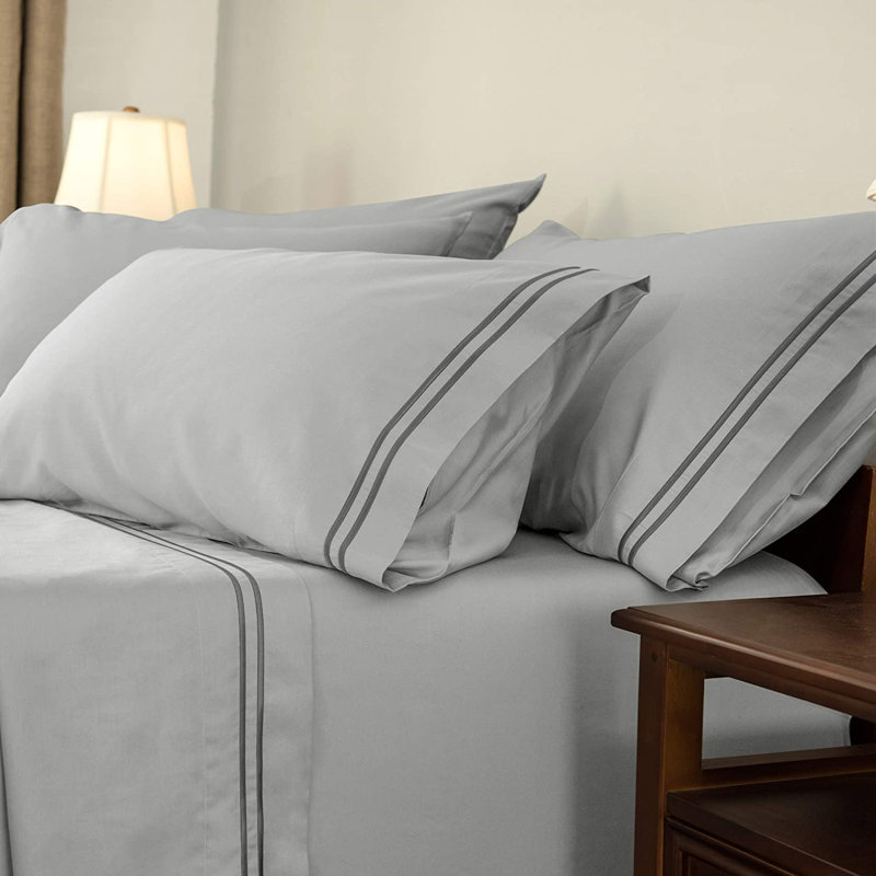 Cotton Blend, Califorlia King, Light Gray