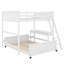Lit double superposé au dessus d'un lit double avec bureau-517855754