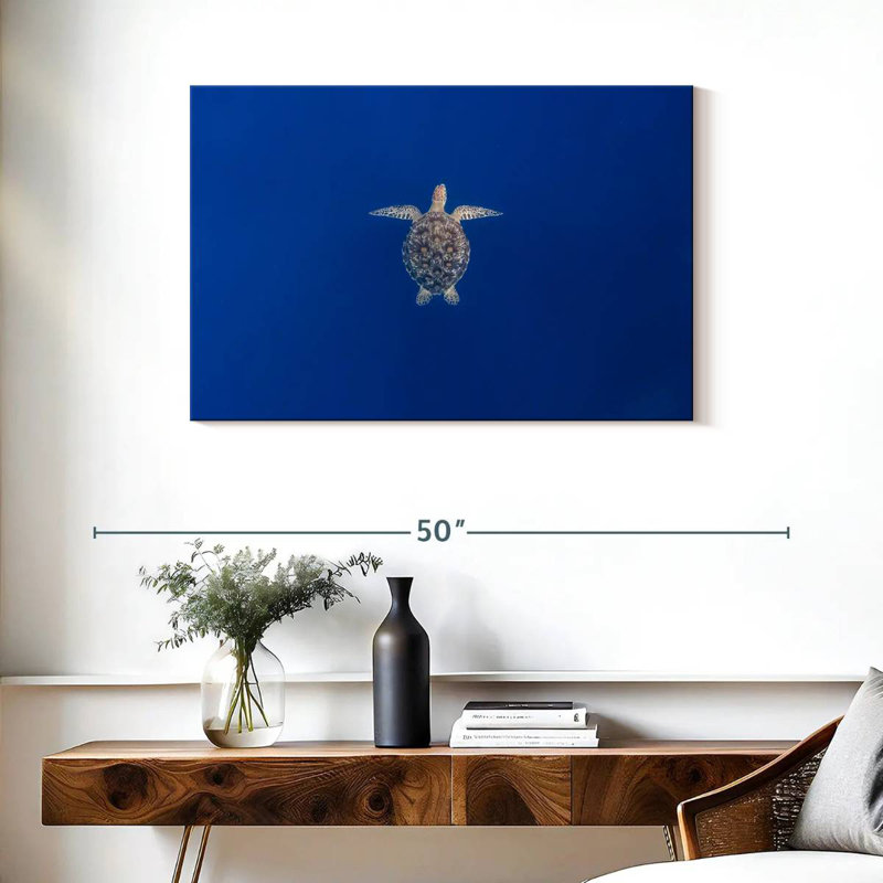 Brampt Blue Sea Turtle, 24" H x 36" W