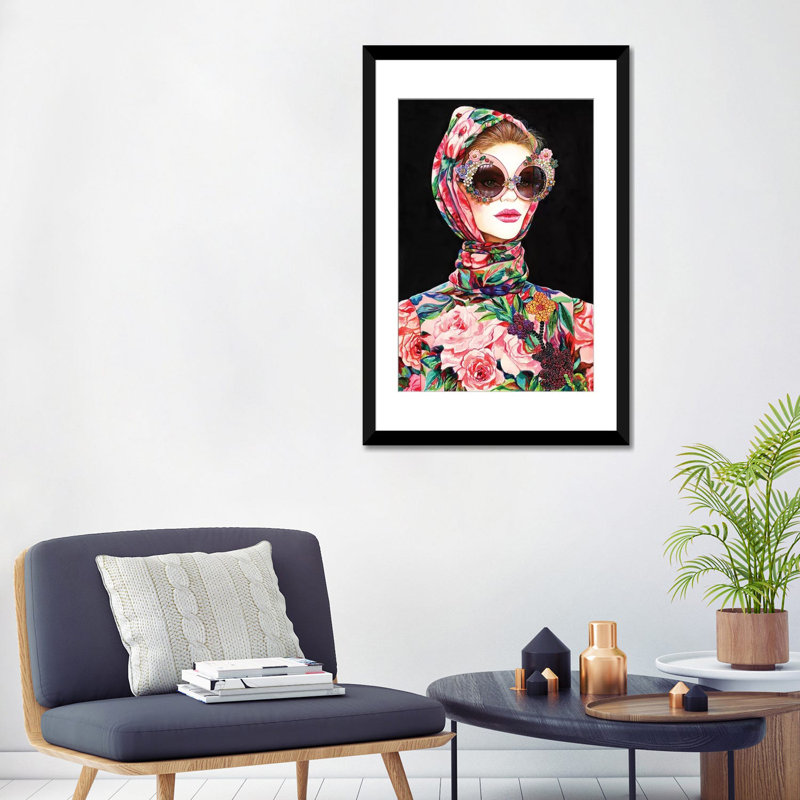 «Bella DG», impression sur toile, Papier d'art encadré noir, Blanc, H 32 po x l 24 po x P 1 po