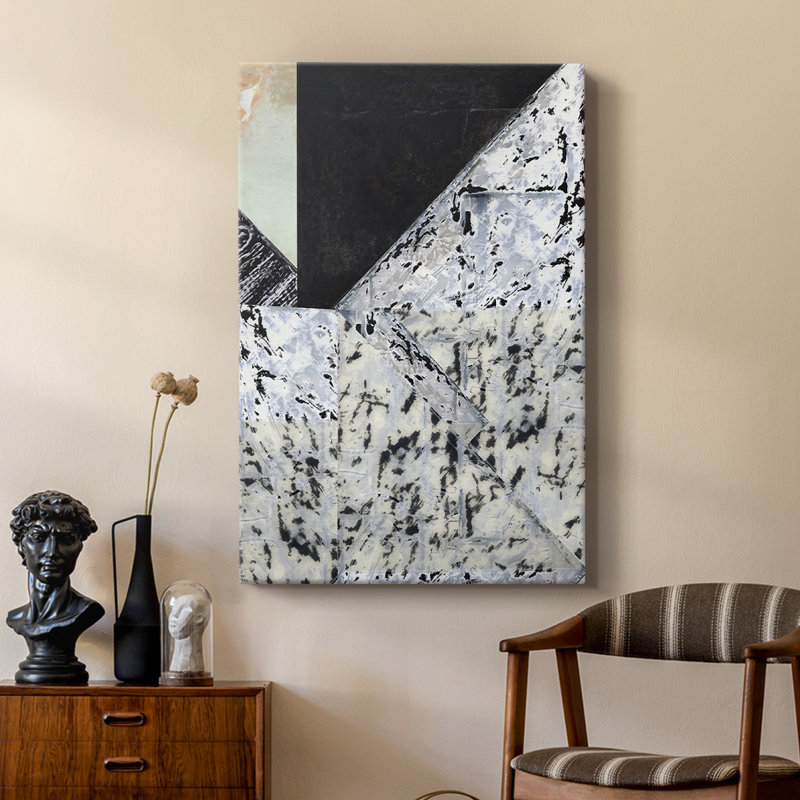 Tiles & Texture Abstract Angles II -Custom Wrapped Gallery Cavas, 12" H x 8" W