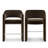 24" Velvet Upholstered Low Back Counter Stool Fully Assembled With Arms (Set Of 2)-1004125322