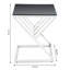 Peru Glass Top Cross Legs End Table