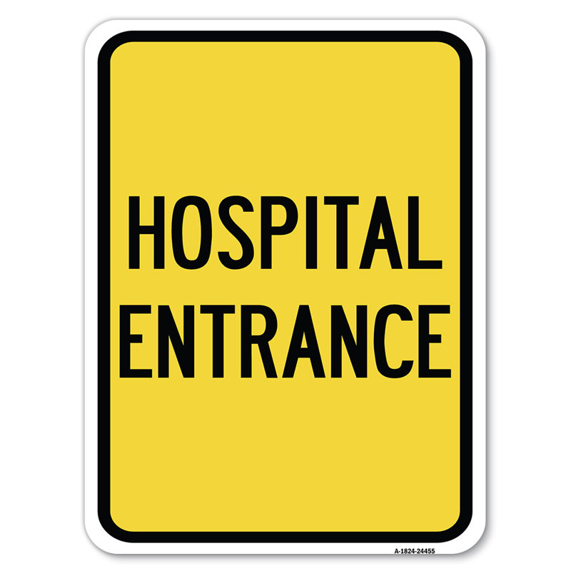 Entrée d'un hôpital / 24455, H 24 po x l 18 po x p 1 po