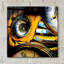«Garage 1» par Lightbox Journal Epic Art, art mural en verre acrylique, 12 po x 12 po
