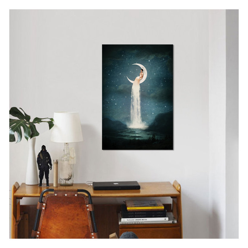 «Moonriver Lady», impression sur toile, H 18 po x l 12 po x P 1,5 po, Toile tendue, Pas de tapis