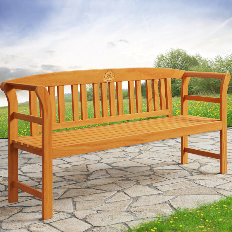 Aphan Solid Wood Eucalyptus Outdoor Bench