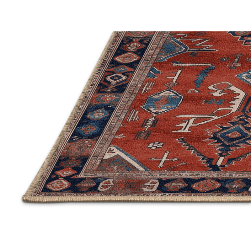 Machine Washable Persian Brown Area Rug, Rectangle 3' x 5'