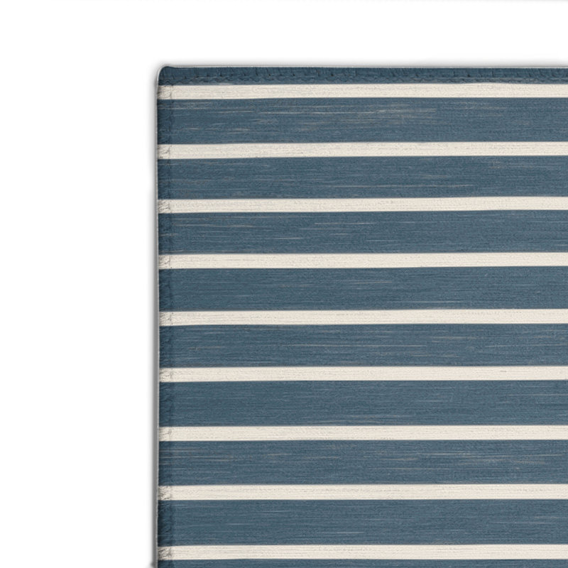 Tapis intérieur / extérieur bleu HorizontalStripes, Rectangle 4pi x 6 pi