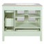 Rangement de salle de bain 36 pouces avec verre texturé gaufré, quatre tiroirs profonds, deux portes, tablette réglable, finition fraîche, poignées, étagères en verre à conception d'armoire sans couture, charnières, silencieux et lisse