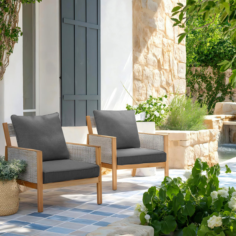 5'' Outdoor Deep Seating Cushion set, Dark Gray