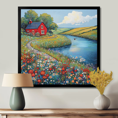 Cottage par The Riverbank I - campagne, art mural