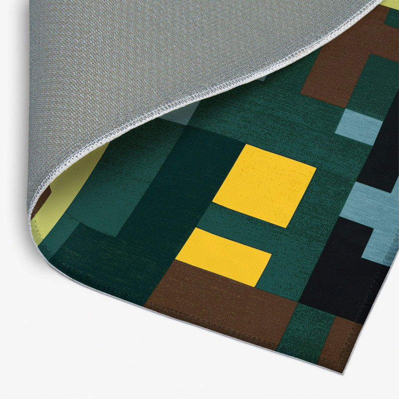 Stitched Lands Indoor And Outdoor Area Rug, Rectangle 4' x 6'