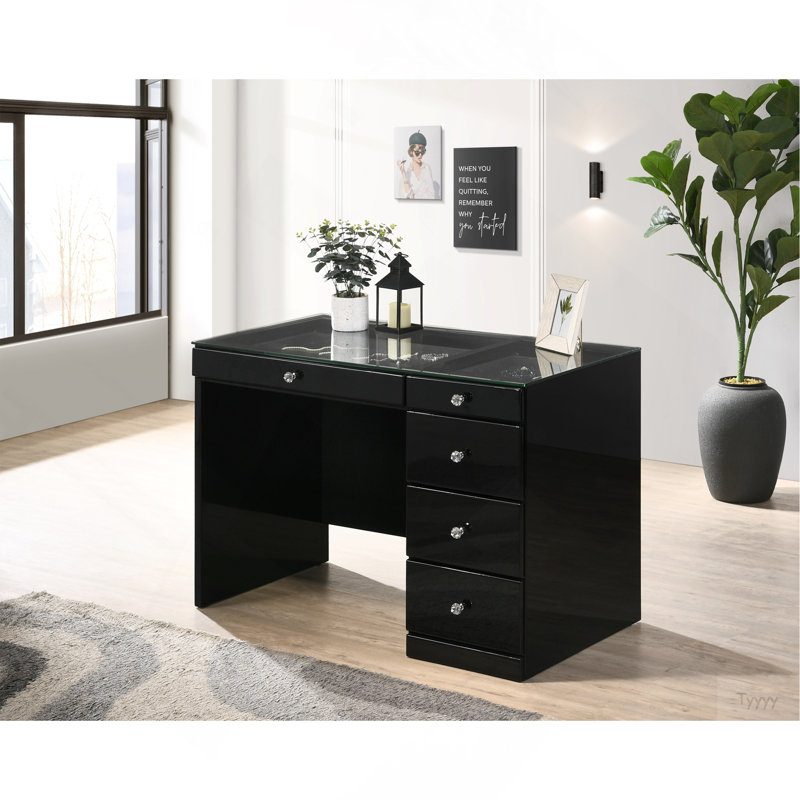 Meuble-lavabo 1 pièce 1 pièce Glam, Noir