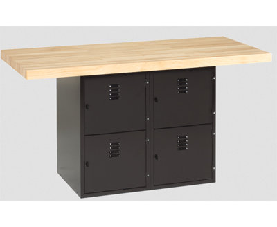 64'' W Wood Top Workbench