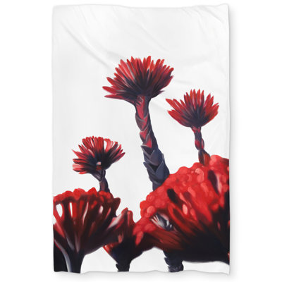 Red Tropical Flowers Duvet Cover | Bedroom Decor Essentials