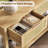 Rattan Entryway Table, Boho Console Table with Drawers, 2 Tier Sofa Table with Storage, Wooden Console Table for Entryway, Living Room, Hallway, Foyer