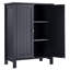 Standing Bathroom Storage Cabinet 2 Adjustable Shelves 30 x 60 x 80 cm