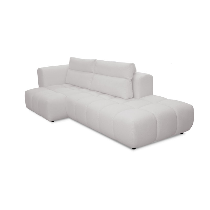 4 Seater Sofa & Chaise, Left Hand Facing, Light Grey