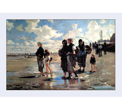 « huître gatherers of cancale » par john singe sargent, reproduction d’art