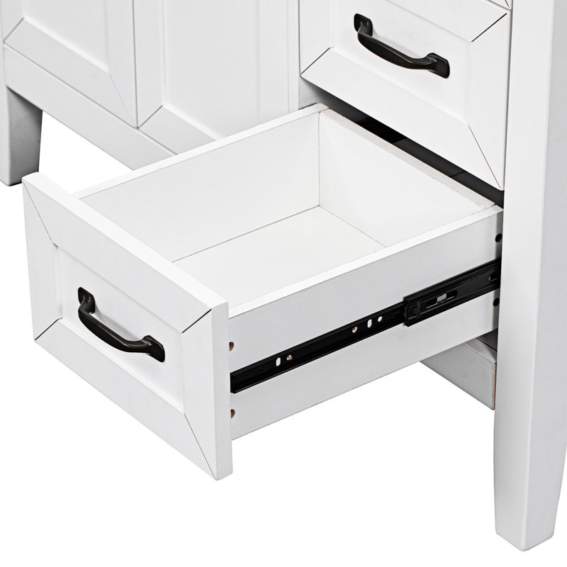 Single Bathroom Vanity Base Only, White