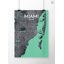 « miami city map », reproduction d’impression sur affiche en rêve-31736415