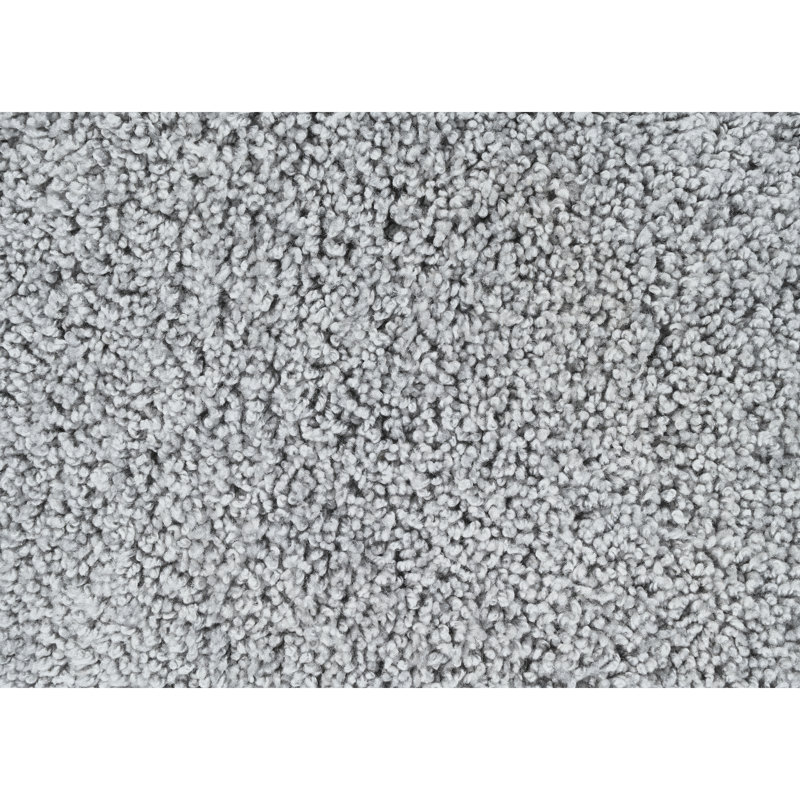 Tapis pour salle de bain en nylon Treye avec envers antidérapant, Tapis de couloir 22 po x 60 po, Gris platine