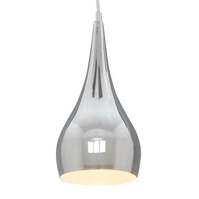 Driggers 1-Light Silver Chrome Teardrop Kitchen Pendant