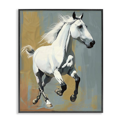 Élégante estampe numérique de cheval sautant par Lazar Studio