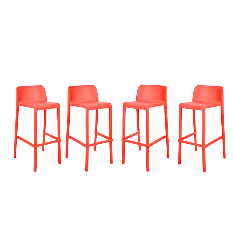 Plain Outdoor 30" Patio Bar Stool, Red Brick