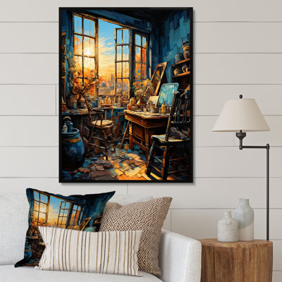 Layra Bathroom Turquoise II, reproduction d'art sur toile encadrée