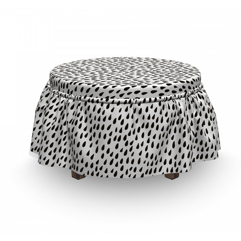 Housse pour repose-pieds à eau monochrome raindrops