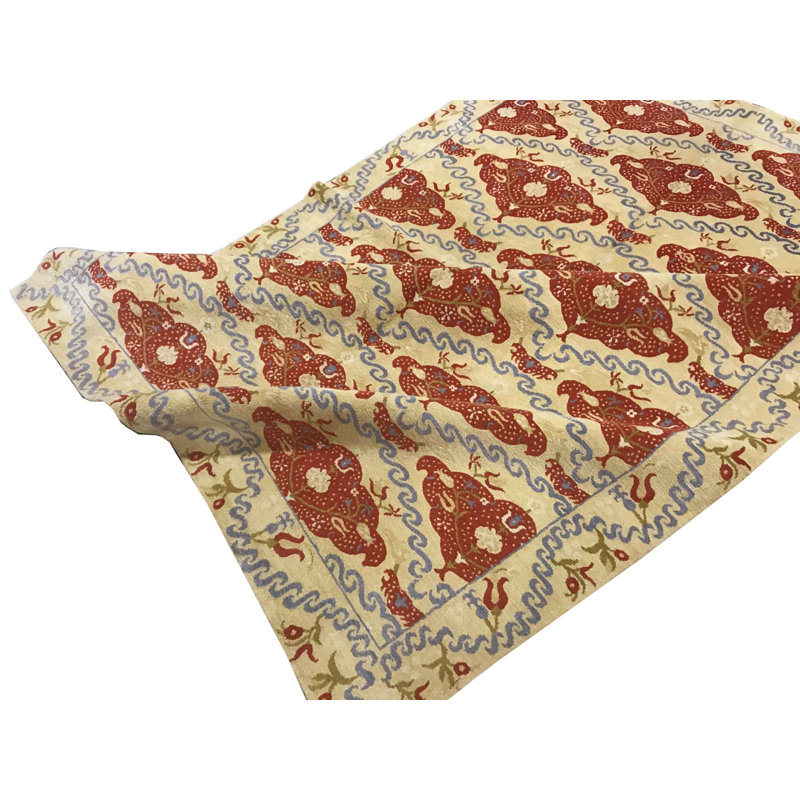 Tibetan Wool Damask Area Rug