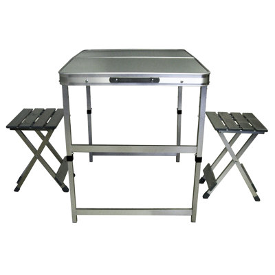 Table de camping pliante en métal