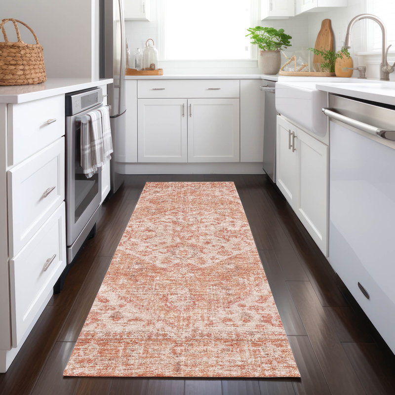 Tapis corail intérieur / extérieur lavable à la machine Chayden ACN1104, Tapis de couloir 2 pi 3 po x 7 pi 6 po
