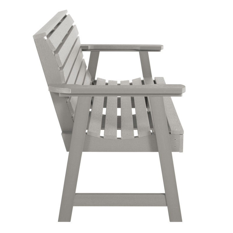 Banc de jardin en plastique Midwest, H 32 po x l 52 po x P 25 po, Gris havre