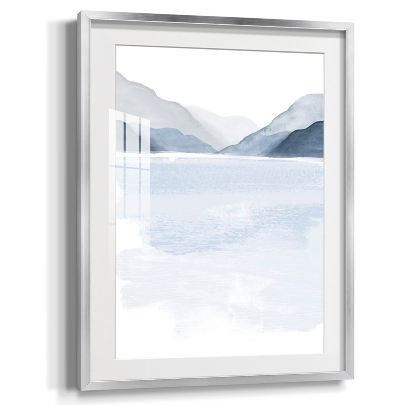 Impression tropicale encadrée Tropical Graphics IV, Blanc, Papier avec cadre argenté