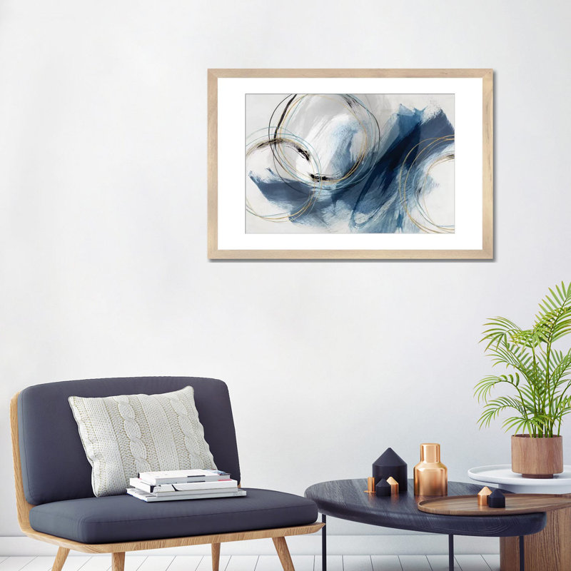 Detour by Isabelle Z Graphic Art Print, 16" H x 24" W, Framed Paper, Beige Wood