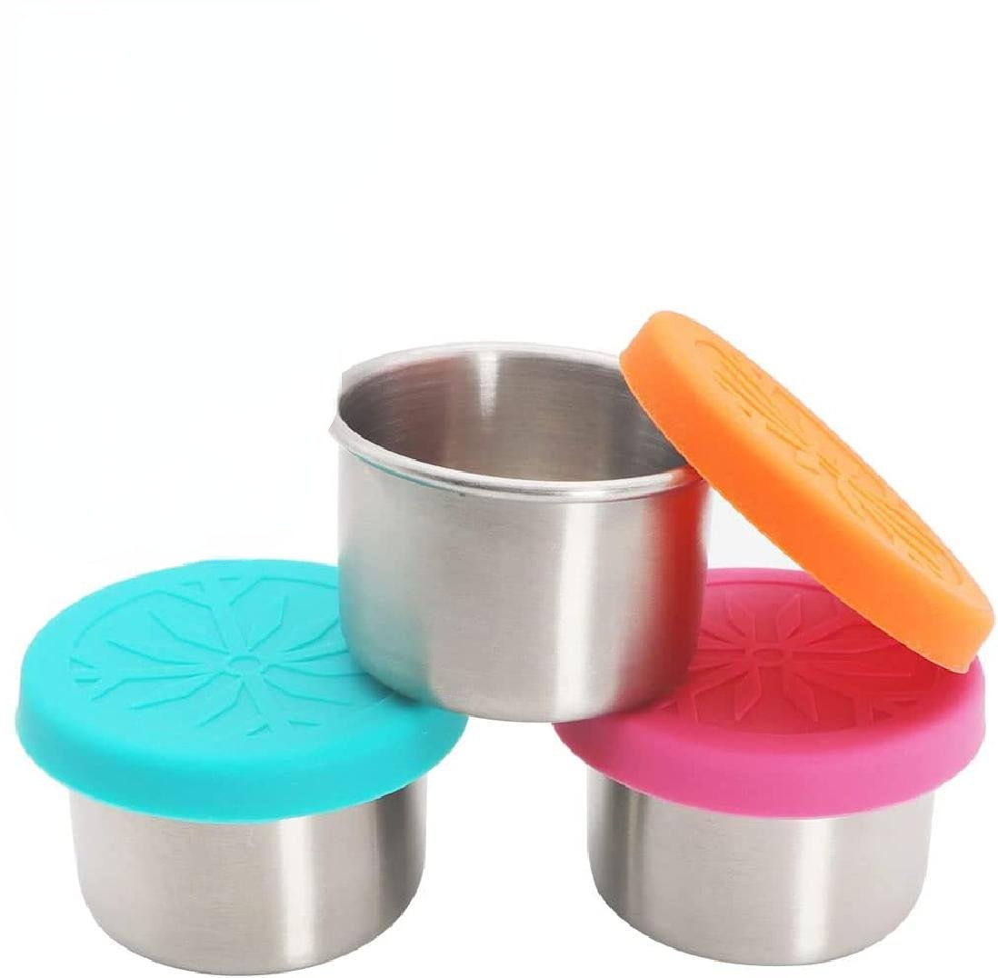 Set of 3 Stainless Steel Condiment Containers