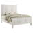 Copper Cream White Wood Queen Panel Bed
