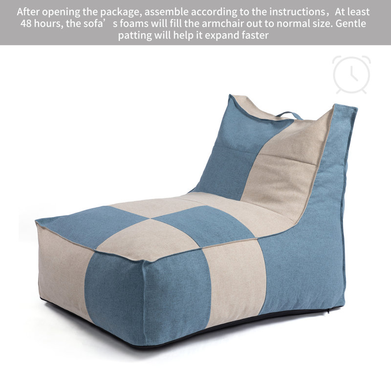 Bean Bag Chairs For Adults Large Beanbag Chair With Stripe Plush Cover Big Bean Bag Chair For Living Room Bedroom Dorm Office