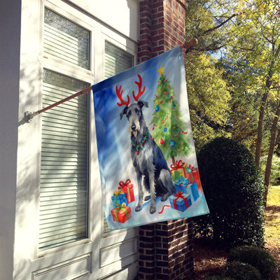 Drapeau de Noël maison de renne